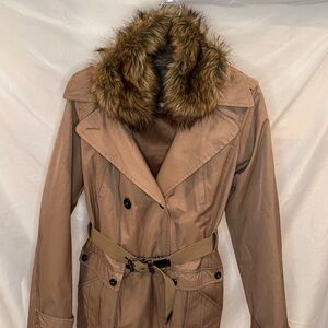 Vince Camuto Tan Coat with Button Accents
